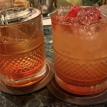The Oak Room - SO GOOD Smoked Old Fashioned - Not smoked like you're used to. And a tasty strawberry margarita! - American Near Me - Washington, DC, District of Columbia