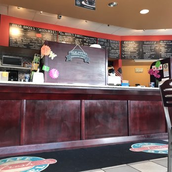 Cafe Fresh Bagel - Inside with Menu - Bagels Near Me - Norwood, Massachusetts