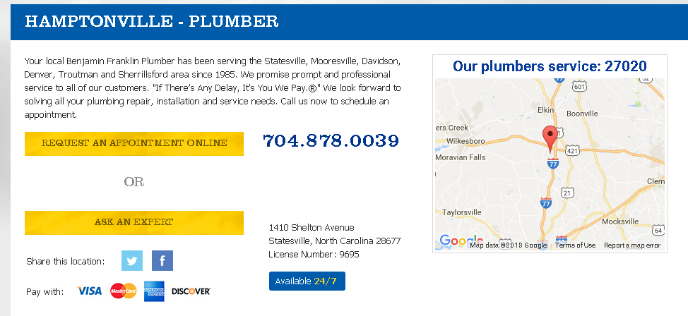 Slide of Hall's Plumbing