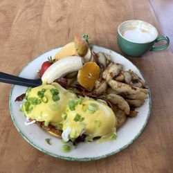 Cora - Eggs Benedict with bacon and tomato.