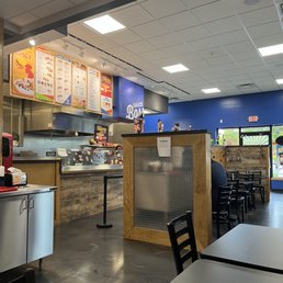 the inside of a restaurant