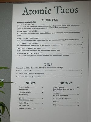 Menu photo 2 Atomic Tacos Kalispell, MT Menu photo 2 Atomic Tacos Kalispell, MT