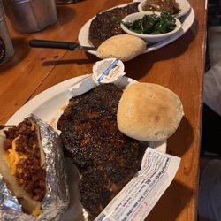 Hunter's Pub and Steakhouse - 16oz Ribeye and Loaded Baked Potato