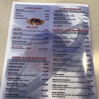 Mars Uptown - Menu - Diners Near Me - Toronto, Ontario Mars Uptown - Menu - Diners Near Me - Toronto, Ontario
