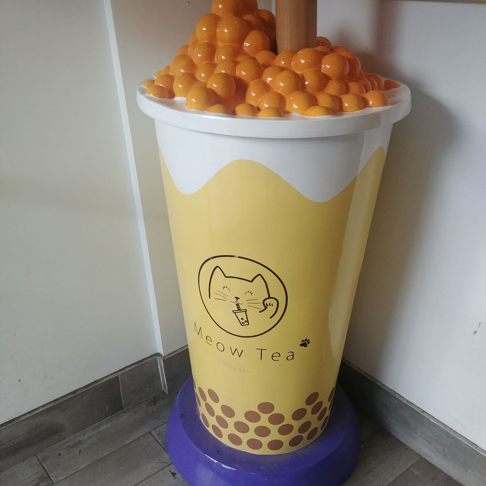 Meow Tea - Big bubble tea statue by entrance - Bubble Tea Near Me - Ottawa, Ontario Meow Tea - Big bubble tea statue by entrance - Bubble Tea Near Me - Ottawa, Ontario