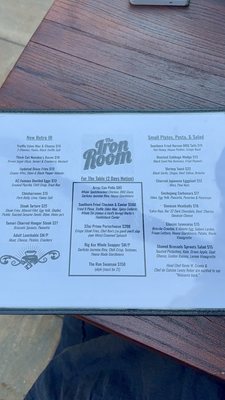 Menu photo 2 The Iron Room Atlantic City, NJ Menu photo 2 The Iron Room Atlantic City, NJ
