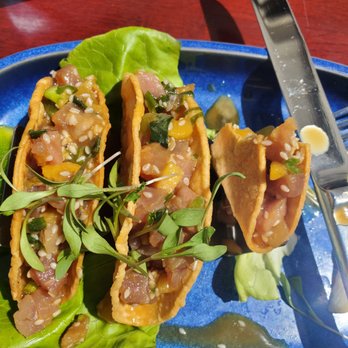 Schooners Monterey - Ahi tuna poke tacos - Seafood Near Me - Monterey, California Schooners Monterey - Ahi tuna poke tacos - Seafood Near Me - Monterey, California