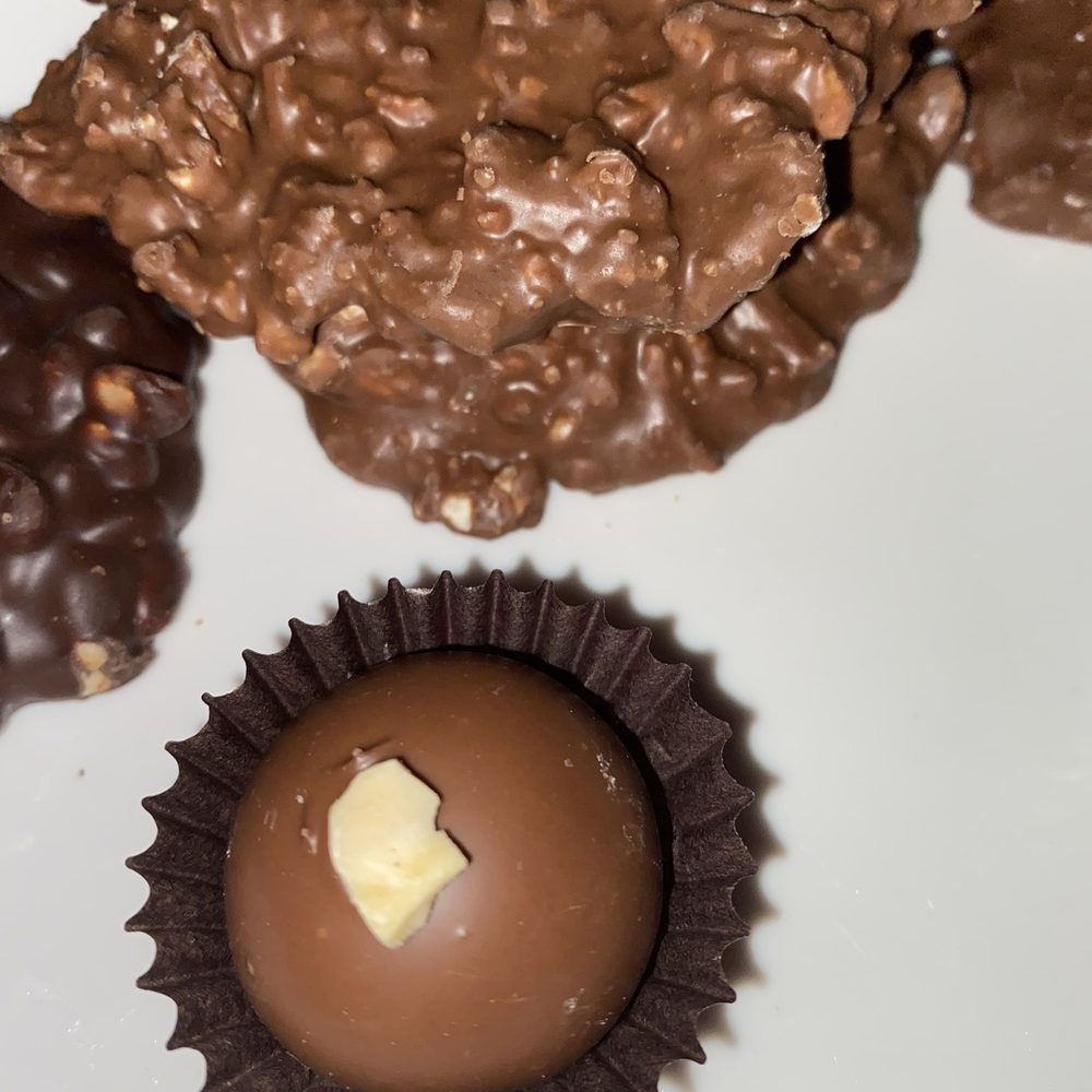 Chocolate Dude - Amaretto truffle and clusters. - Coffee & Tea Near Me - Albuquerque, New Mexico