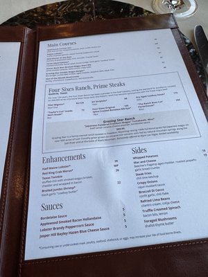 Menu photo 5 Four Sixes Ranch Steakhouse Las Vegas, NV