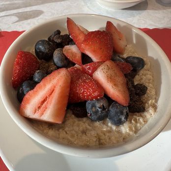 Cabot's Ice Cream & Restaurant - Oatmeal with raisins, strawberry, and blueberry - Ice Cream & Frozen Yogurt Near Me - Newton, Massachusetts Cabot's Ice Cream & Restaurant - Oatmeal with raisins, strawberry, and blueberry - Ice Cream & Frozen Yogurt Near Me - Newton, Massachusetts