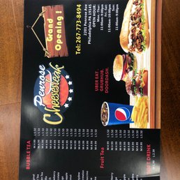 a menu for a fast food restaurant a menu for a fast food restaurant