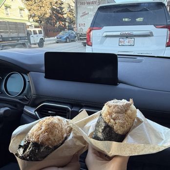Yama Onigiri - Scallop and spicy tuna onigiri - Japanese Near Me - Banff, Alberta