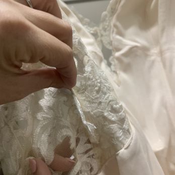 Dublin Formal - Without reason or consent, Kathy placed appliqué from hem inside what was supposed to be see-through mesh siding. Itchy! - Sewing & Alterations Near Me - Dublin, Ohio