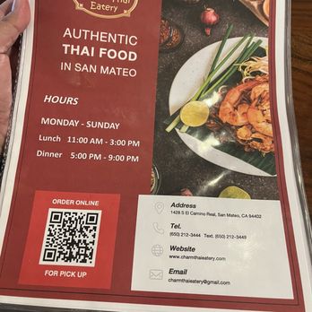 Charm Thai Eatery - Hours - Thai Near Me - San Mateo, California Charm Thai Eatery - Hours - Thai Near Me - San Mateo, California