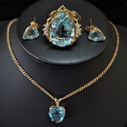Blue Topaz in Gold