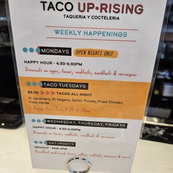 Taco Uprising - Weekly specials - Cocktail Bars Near Me - Denver, Colorado Taco Uprising - Weekly specials - Cocktail Bars Near Me - Denver, Colorado