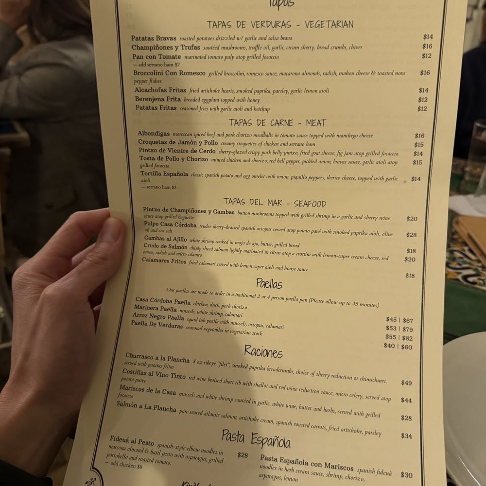 Casa Córdoba - Menu - Spanish Near Me - Montrose, California Casa Córdoba - Menu - Spanish Near Me - Montrose, California