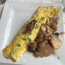 Cheesesteak Omelette and potatoes Cheesesteak Omelette and potatoes