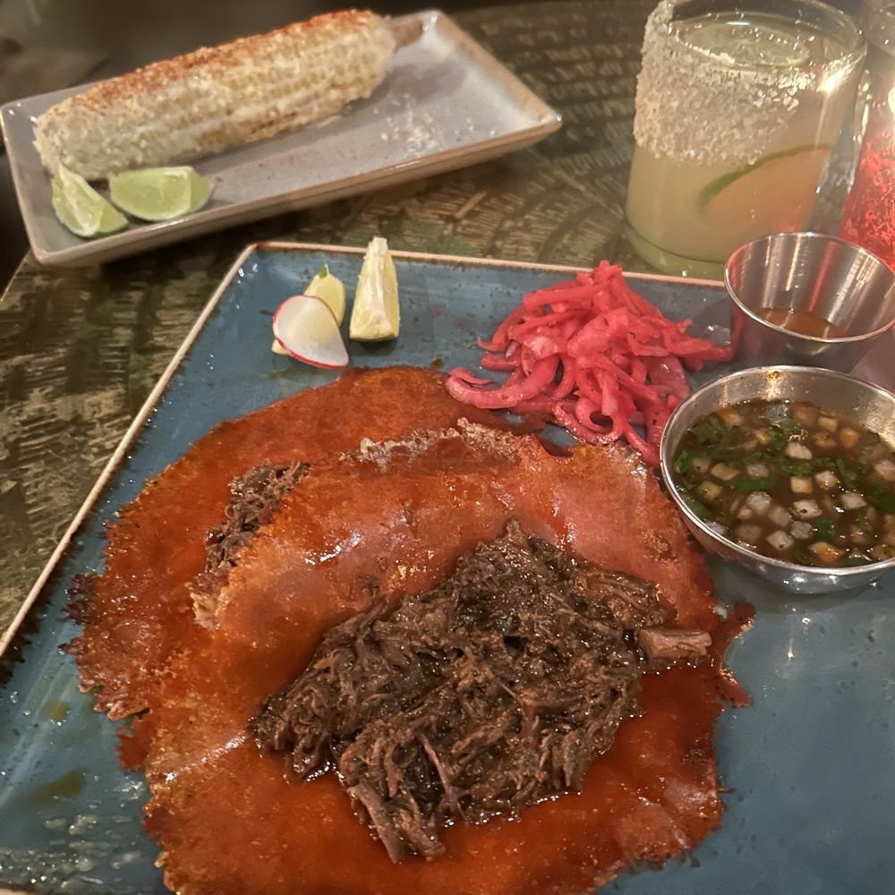 Birria and Elotes with a Margarita Tradicionale Birria and Elotes with a Margarita Tradicionale