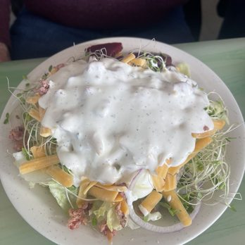 Larson’s Pizza Joint - Hubby's salad. Yumm - Salad Near Me - Wasilla, Alaska