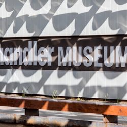Chandler Museum - Art Piece shadows on the building