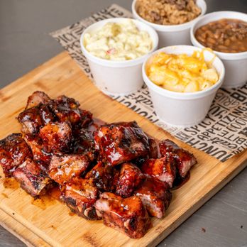 Big Smoke BBQ - Rib Tip Plater with choice of two sides - Barbeque Near Me - Starkville, Mississippi Big Smoke BBQ - Rib Tip Plater with choice of two sides - Barbeque Near Me - Starkville, Mississippi