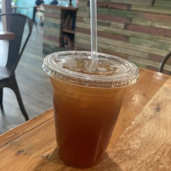 Grounded Coffee Cafe - Honey ginger peach tea - Breakfast & Brunch Near Me - Jefferson, Louisiana