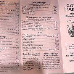 Golden Fountain - MENU