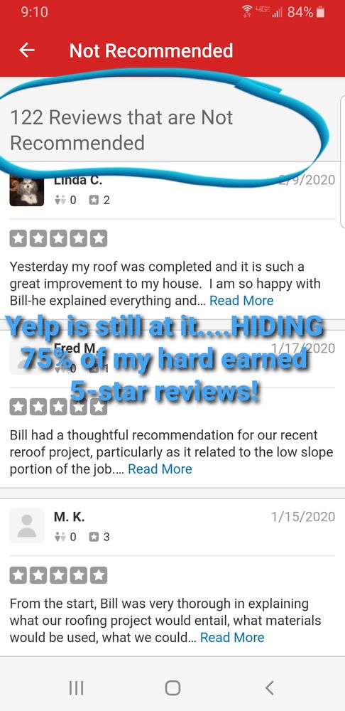 Slide of B.P. Custom Roofing