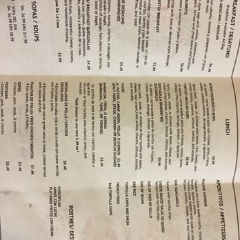 El Pilar - Menu... A little confusing because it's only listed as breakfast and lunch but all are available all day - Mexican Near Me - Riviera Beach, Maryland