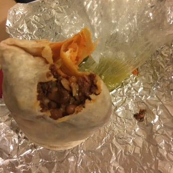 Taqueria Azteca - Al pastor burrito + salsa verde - Mexican Near Me Taqueria Azteca - Al pastor burrito + salsa verde - Mexican Near Me