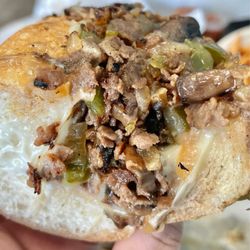 Savino's Beef & Gyros - So good! Cross-section of the Philly Cheese Steak