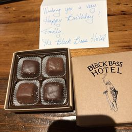 Complimentary chocolates