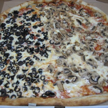 Rosa's Pizza - pie with half mushrooms and half olives cooked light for $18.50 - Pizza Near Me - Maspeth, New York