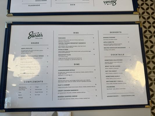 Menu photo 4 Susie's Rise & Dine Toronto, ON Menu photo 4 Susie's Rise & Dine Toronto, ON