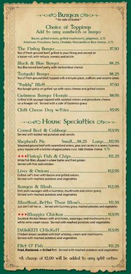 Menu photo 4 Finley's Irish Pub & Eatery Largo, FL