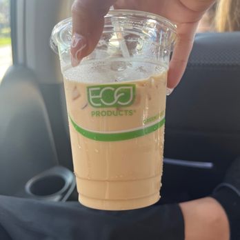 Bad Ass Coffee - Iced latte with two pumps of toffee nut - Coffee & Tea Near Me - Lahaina, Hawaii