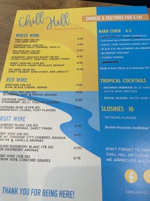 Menu photo 1 Chill Hill Winery Baroda, MI