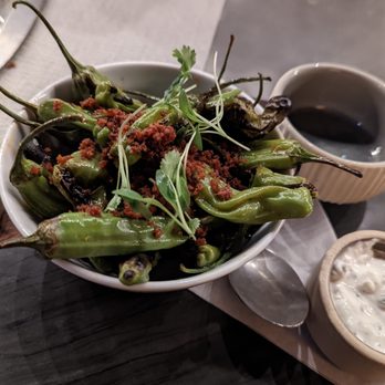 Ember & Rye - Shishito Peppers and Chorizo - Seafood Near Me - Carlsbad, California
