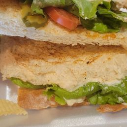 Supposed to be a tuna BLT. No bacon and barely any tuna! Supposed to be a tuna BLT. No bacon and barely any tuna!
