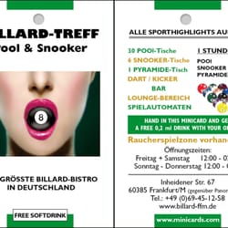 Billard Treff Bornheim - Minicards, Billard-Treff in Bornheim, Frankfurt am Main