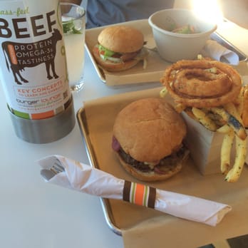 Burger Lounge - Our orders from the Friends & Family Event: Bison Burger, Lounge Burger, Salad, 1/2 & 1/2 Onion Rings & Fries - Burgers Near Me - Temecula, California Burger Lounge - Our orders from the Friends & Family Event: Bison Burger, Lounge Burger, Salad, 1/2 & 1/2 Onion Rings & Fries - Burgers Near Me - Temecula, California