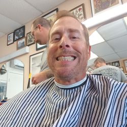 Alesci's Barber Shop - That's Ben growing out of my egg shaped head !