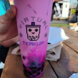 Virtual Teakup -dragon Fruit Milk Tea Virtual Teakup -dragon Fruit Milk Tea