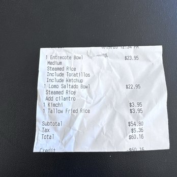Carnivorous - Receipt - Burgers Near Me - Los Angeles, California Carnivorous - Receipt - Burgers Near Me - Los Angeles, California