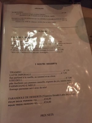 Menu photo 2 L'Osteria dell'Anima Paris 11, 75 Menu photo 2 L'Osteria dell'Anima Paris 11, 75