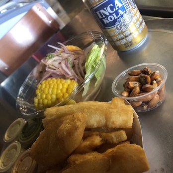 Spin Pollo - Classic ceviche (spicy) with their yuca. SO FREAKING GOOD! - Peruvian Near Me - Falls Church, Virginia Spin Pollo - Classic ceviche (spicy) with their yuca. SO FREAKING GOOD! - Peruvian Near Me - Falls Church, Virginia