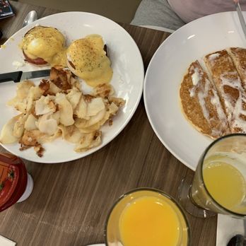 Broken Yolk Cafe - Classic Eggs Benedict Pancake - Breakfast & Brunch Near Me - Chula Vista, California Broken Yolk Cafe - Classic Eggs Benedict Pancake - Breakfast & Brunch Near Me - Chula Vista, California