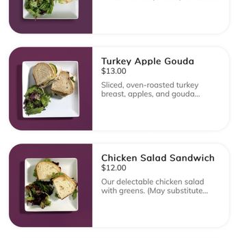 Blackberry Market - Sandwich menu (segment) - Coffee & Tea Near Me - Oak Brook, Illinois