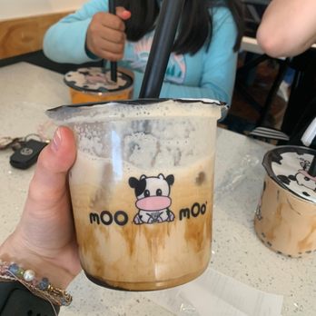 Moo Moo - Drink is Jasmine oolong milk tea. Tastes so good ! - Coffee & Tea Near Me - Elk Grove, California